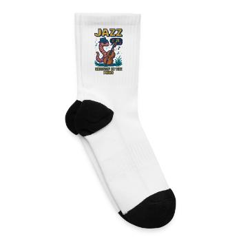 Jazz Worm Groovin in the Mud - Tennis Socks - white - Right