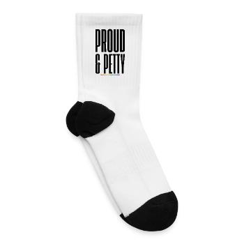 Proud & Petty LGBTQ Pride Shirt – Funny Queer Prid - Tennis Socks - white - Right