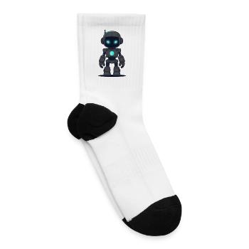 Futuristic Robot Character Design - Tennis Socks - white - Right