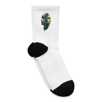 Duality of Mind and Identity - Tennis Socks - white - Right