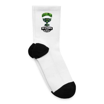 Level Up Neon Trophy Gaming Icon - Tennis Socks - white - Right