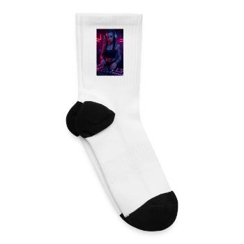 Neon DJ Femme - Tennis Socks - white - Right