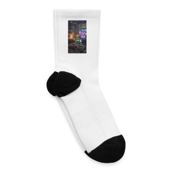 Frog DJ in Neon Studio - Tennis Socks - white - Right
