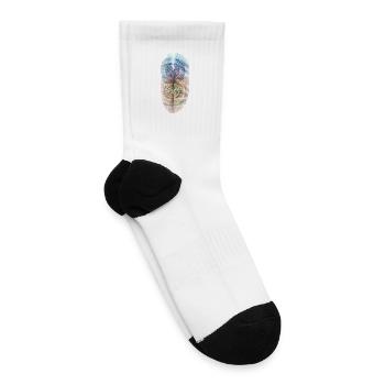 Eye See #02 — Dual View | Psychedelic Eye Art - Tennis Socks - white - Right