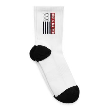Best G-Ma Ever Patriotic Flag Vector Design_1 - Tennis Socks - white - Right