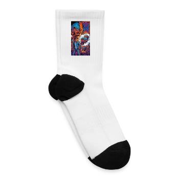 Neon Hallway Escape - Tennis Socks - white - Right