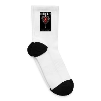 Unbroken Cyberpunk Chrome Aegis Shield Graphic Tee - Tennis Socks - white - Right