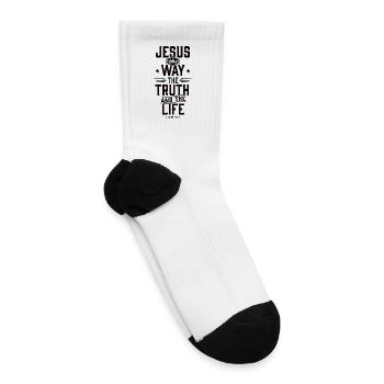 Jesus The Way The Truth And The Life John 14:6 - Tennis Socks - white - Right