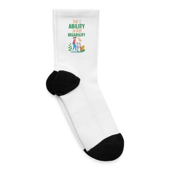 Ability in Every Disability - Tennis Socks - white - Right
