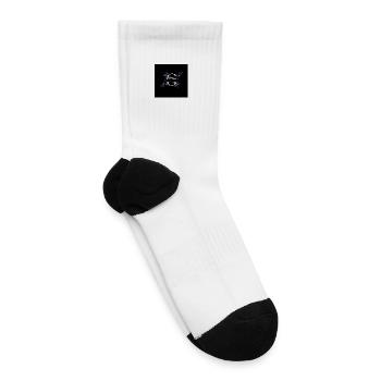 Monogram G with Indigo Leaves - Tennis Socks - white - Right