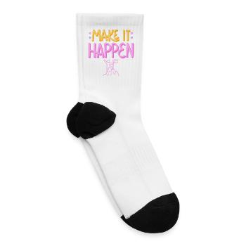 Make it happens - Tennis Socks - white - Right