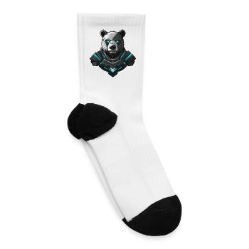 Futuristic Bear Warrior - Tennis Socks - white - Right