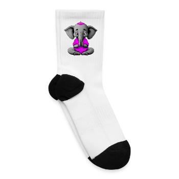 Yogi Elephant - Tennis Socks - white - Right