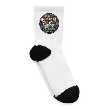 "Dragon Pearl" Bubble Tea Shop - Tennis Socks - white - Right