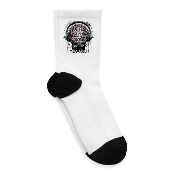 ELG Noise Glitch Headphone Streetwear - Tennis Socks - white - Right