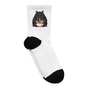 Ramen Cat Cozy Bowl - Tennis Socks - white - Right