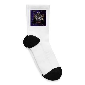 Futuristic Assassin with Rifle - Tennis Socks - white - Right