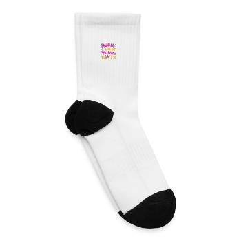 Push Past Your Limits - Motivational - Tennis Socks - white - Right