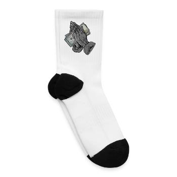 Praying Hands Cash Motif - Tennis Socks - white - Right