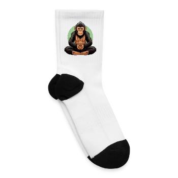 Monkey Yoga / Yogi Ape - Tennis Socks - white - Right