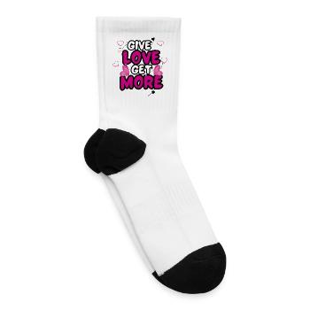 Give Love Get More Butterflies - Tennis Socks - white - Right