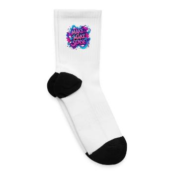 Make It Make Sense Graffiti Style - Tennis Socks - white - Right