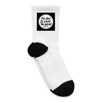 For God So Loved The World Circle - Tennis Socks - white - Right