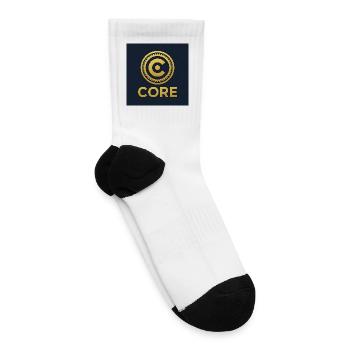 Gold Core Emblem Circle - Tennis Socks - white - Right