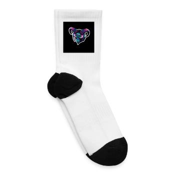 Neon Cyber Ram Gaming Mascot - Tennis Socks - white - Right