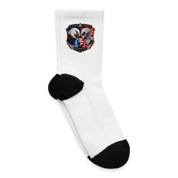 American Football Showdown: Eagle vs Alien - Tennis Socks - white - Right