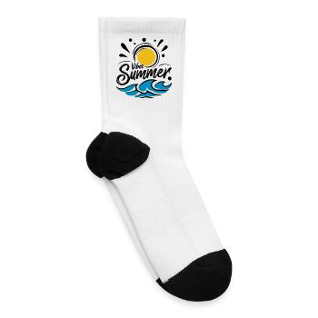 Summer Vibes Sunshine & Waves T-Shirt - Tennis Socks - white - Right