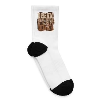 Dream Plan Do Superhero Motivation - Tennis Socks - white - Right