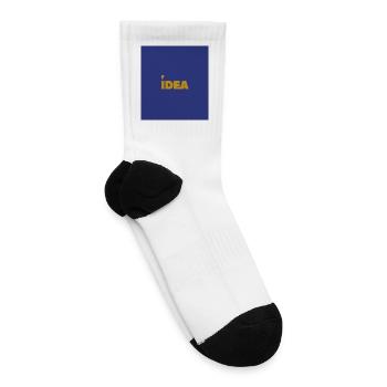 Idea Burst Bold Typography - Tennis Socks - white - Right