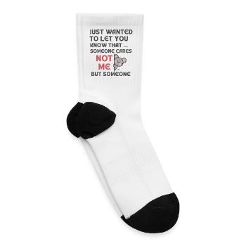 Funny Sarcastic Cute Mouse Quote - Tennis Socks - white - Right