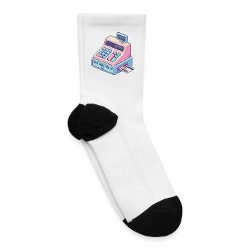 Pixel Retro Cash Register Attitude - Tennis Socks - white - Right