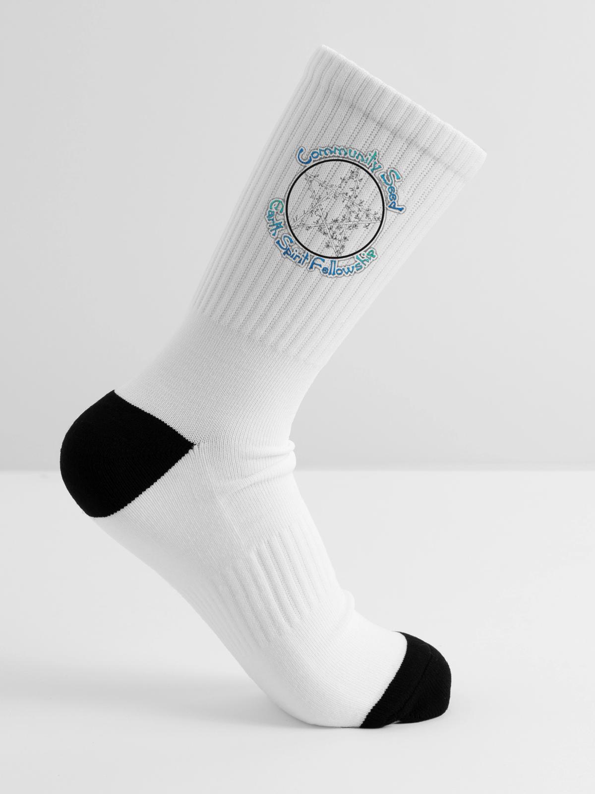 CS_Logo-HighQ-Transparent_Shadow - Tennis Socks - white - Right