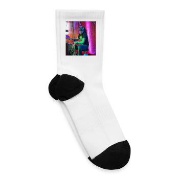 Kaleb The Drummer  - Tennis Socks - white - Right