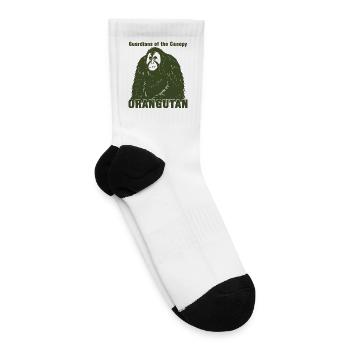 Guardian of the Canopy Orangutan Design - Tennis Socks - white - Right
