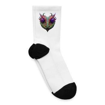 Mystic Toad - Lizard - Frog - Alien - Tennis Socks - white - Right