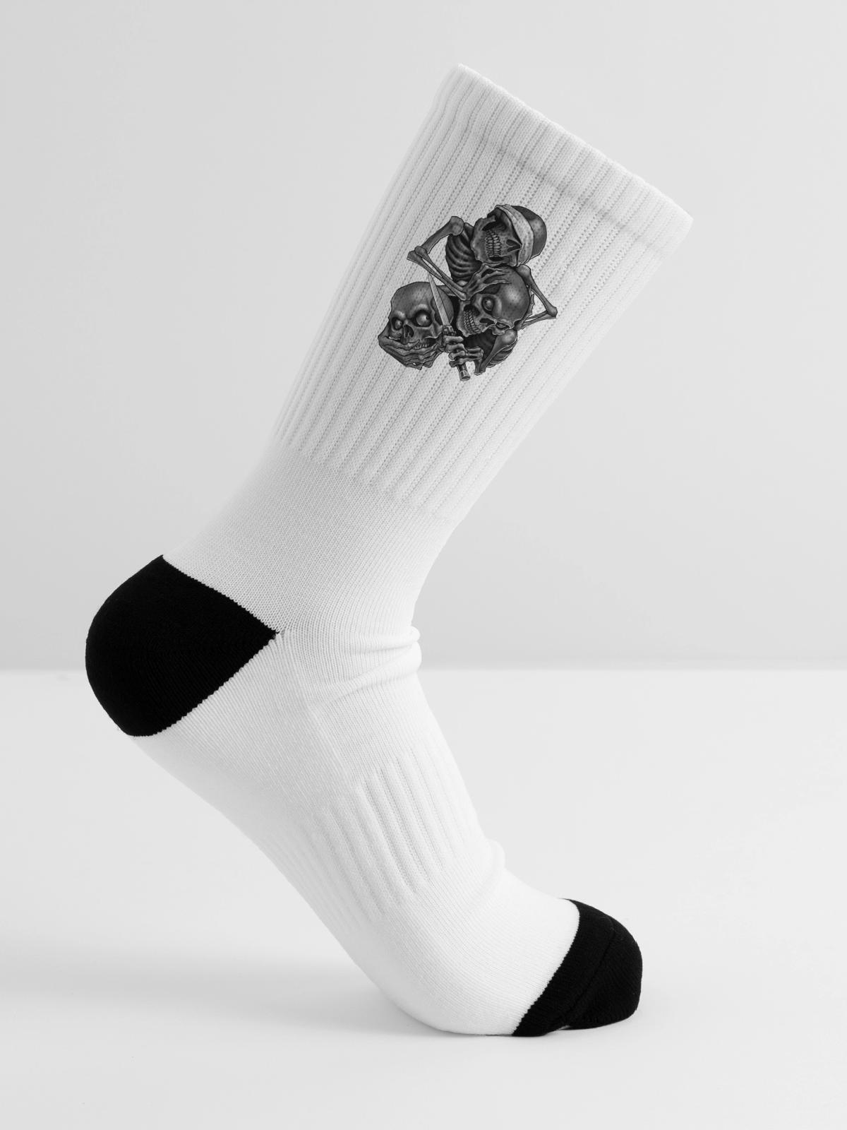 So No.Speak No.Hear No - Tennis Socks - white - Right