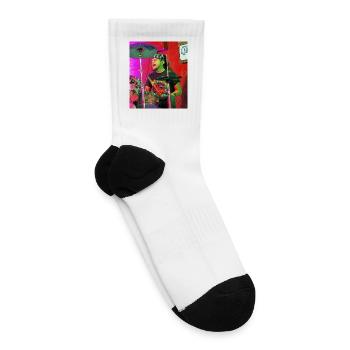 Kaleb The Drummer  - Tennis Socks - white - Right