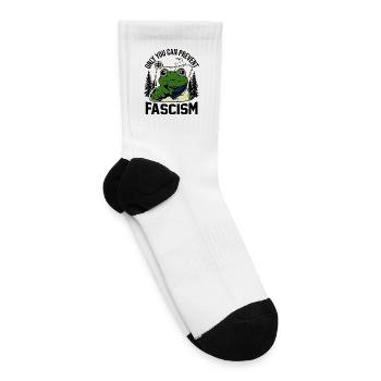 Only You Can Prevent Fascism – Portland Frog Prote - Tennis Socks - white - Right