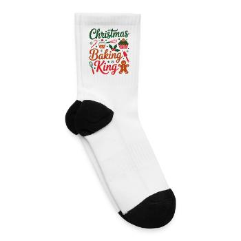Christmas Baking King - Tennis Socks - white - Right