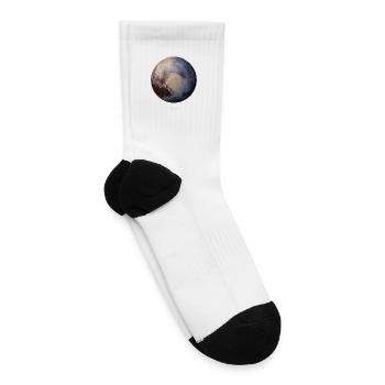 Celestial Planet Marble Artwork - Tennis Socks - white - Right