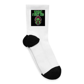 Spartan Fight On Neon Helmet - Tennis Socks - white - Right
