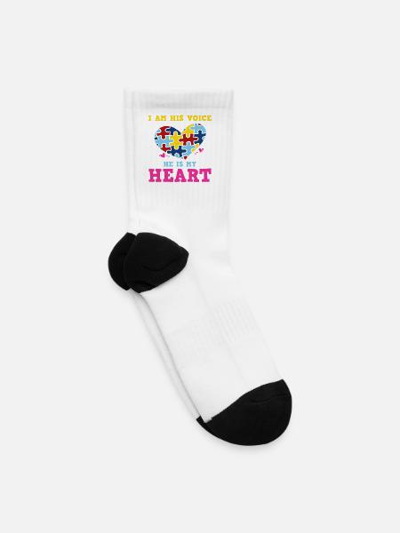 Autism Awareness - Tennis Socks - white