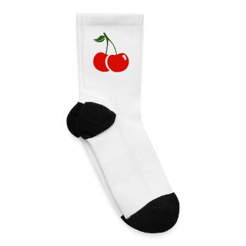 Red cherries - Tennis Socks - white - Right