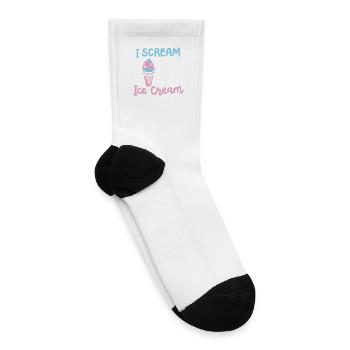ice cream 4th birthday - Tennis Socks - white - Right