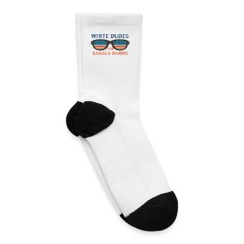 White Dudes Sunglasses for Kamala Harris - Tennis Socks - white - Right