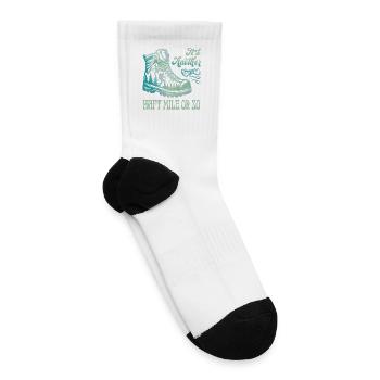 Its another half mile or so Mountain Hiking - Tennis Socks - white - Right